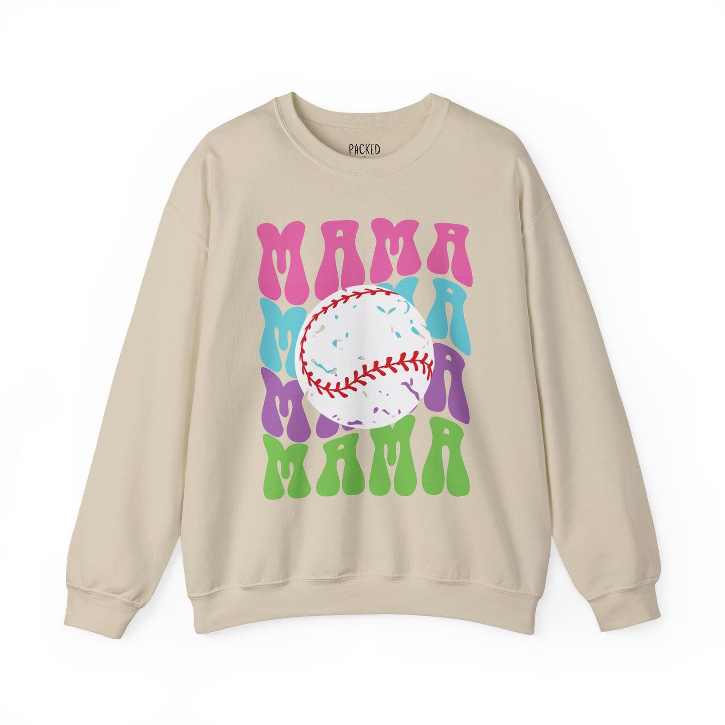Color Me Baseball Mama Crewneck Sweatshirt
