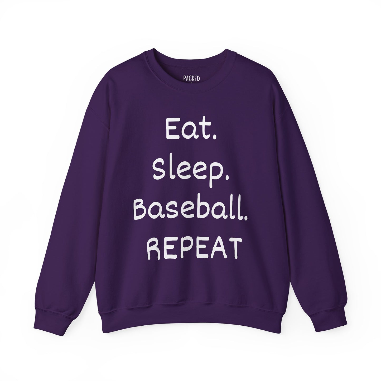 Eat. Sleep. Baseball. Repeat Crewneck Sweatshirt