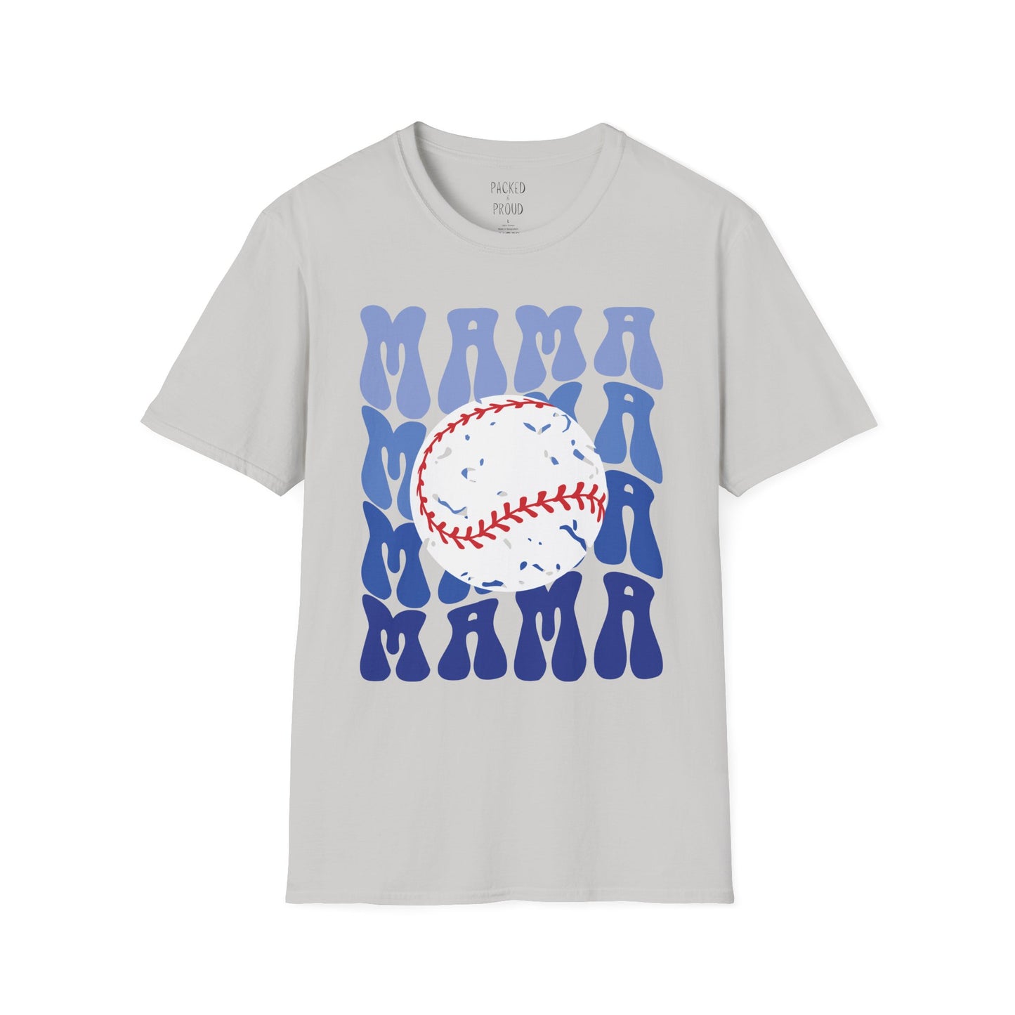 Baseball Blues Mama T-Shirt