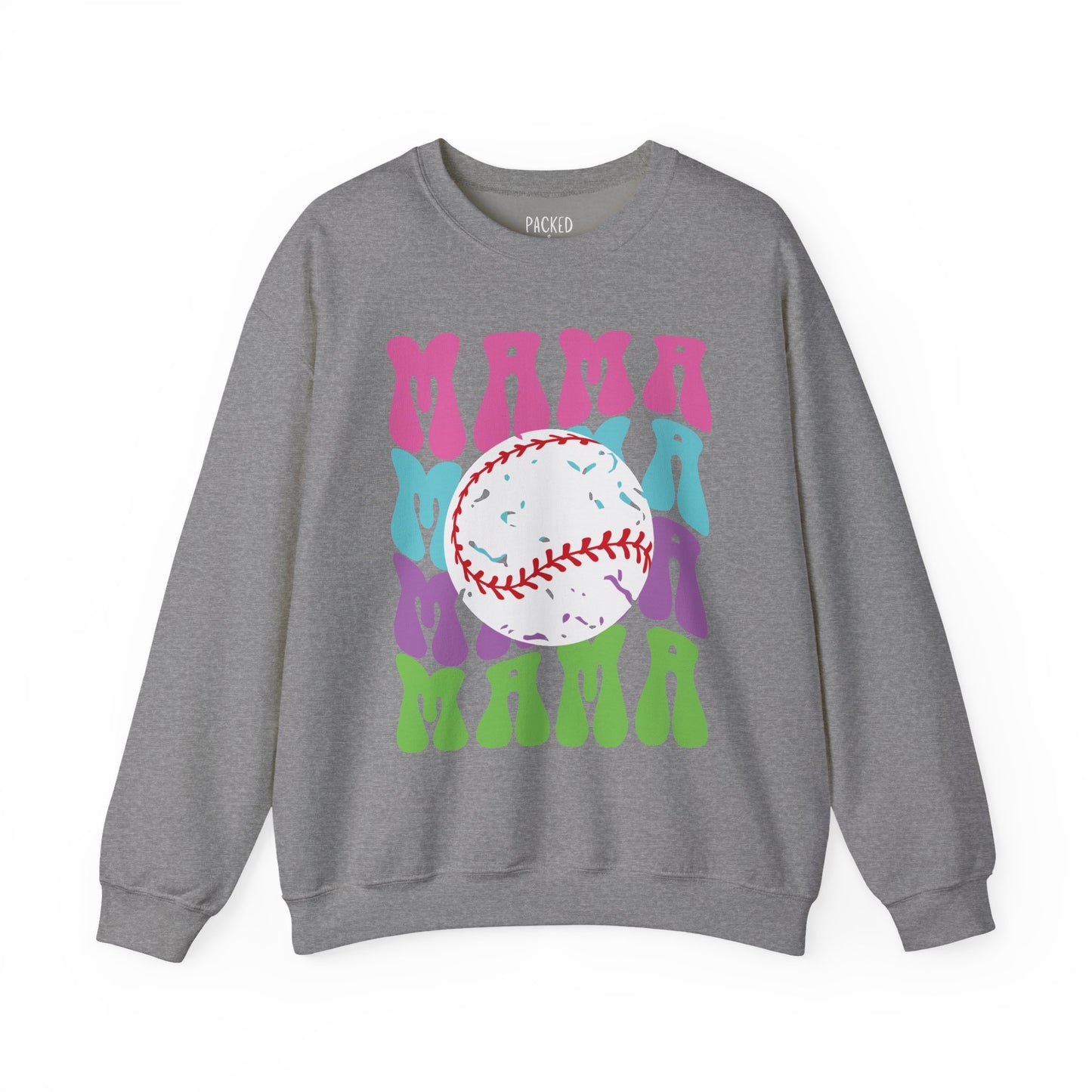 Color Me Baseball Mama Crewneck Sweatshirt