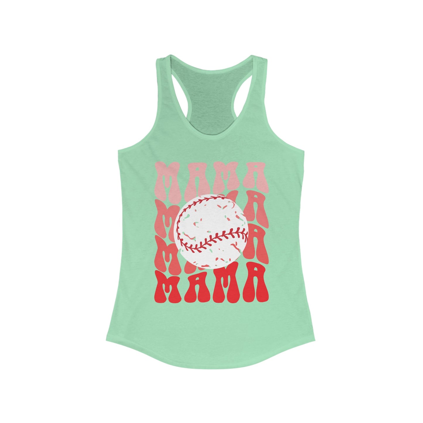 Red, Retro & Ready Mama Racerback Tank