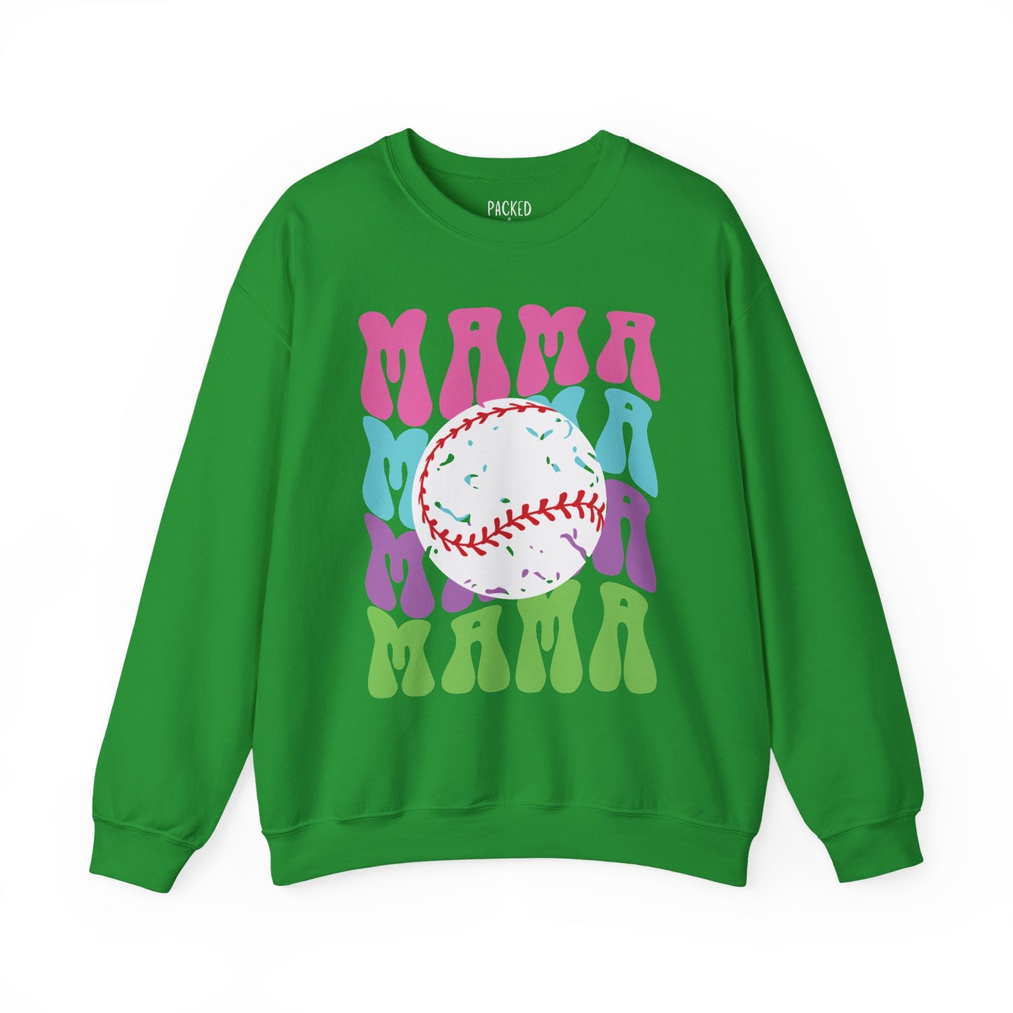 Color Me Baseball Mama Crewneck Sweatshirt