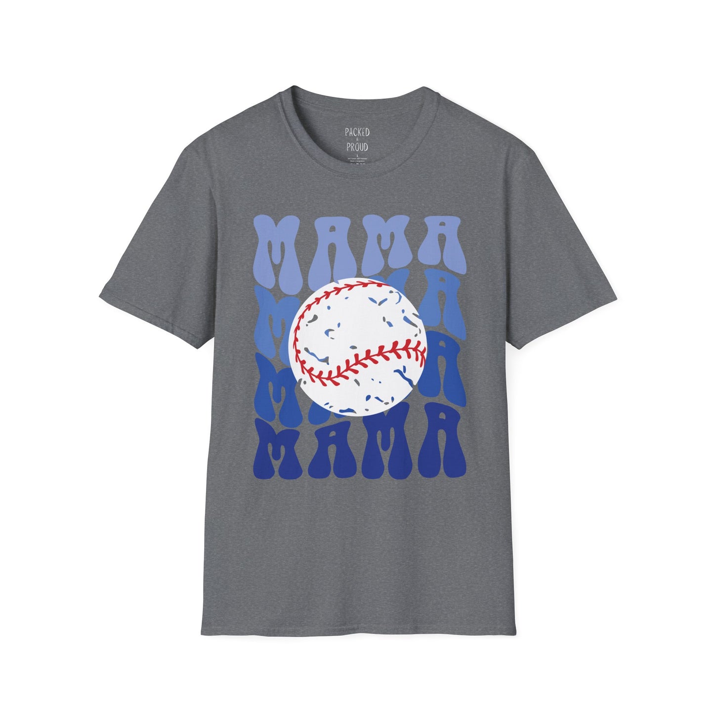 Baseball Blues Mama T-Shirt