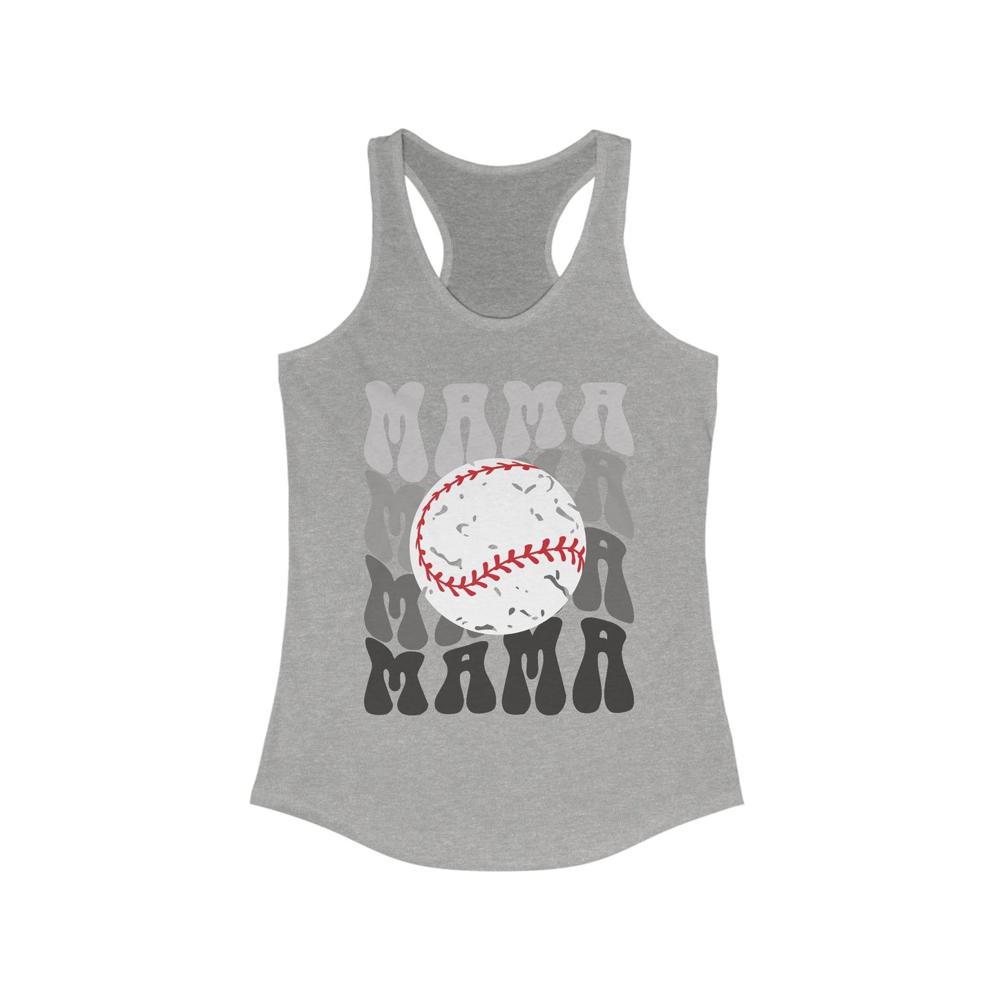 Blackout Baseball Mama Racerback Tank