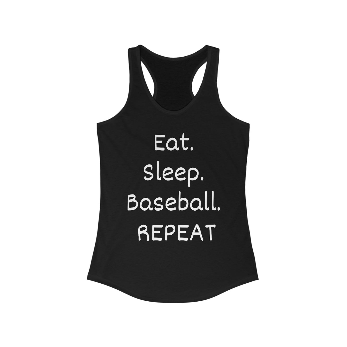 Eat. Sleep. Baseball. Repeat Racerback Tank