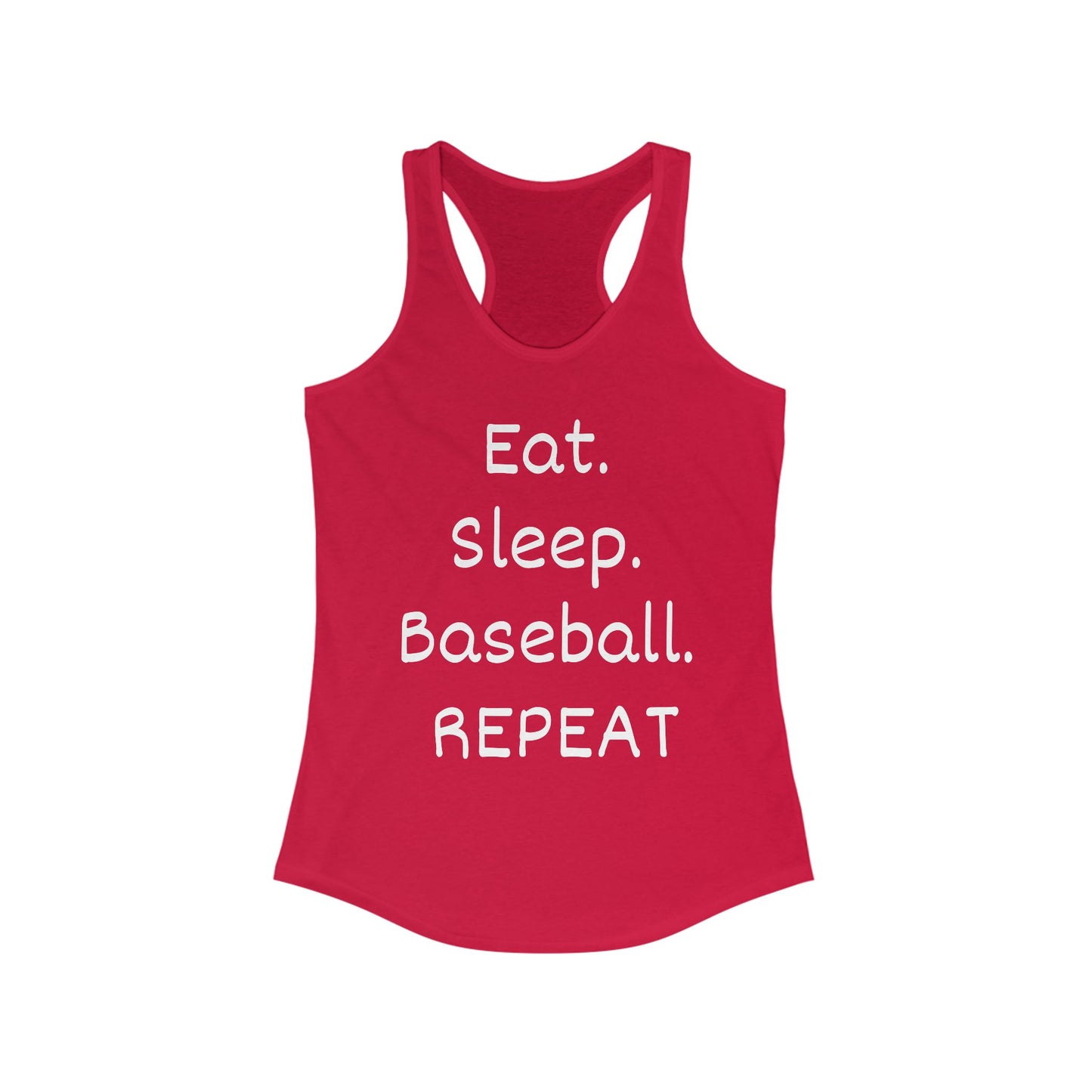 Eat. Sleep. Baseball. Repeat Racerback Tank