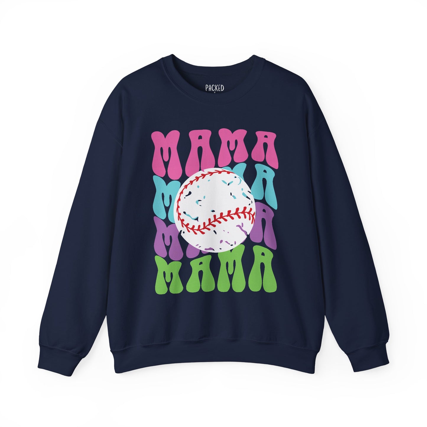 Color Me Baseball Mama Crewneck Sweatshirt