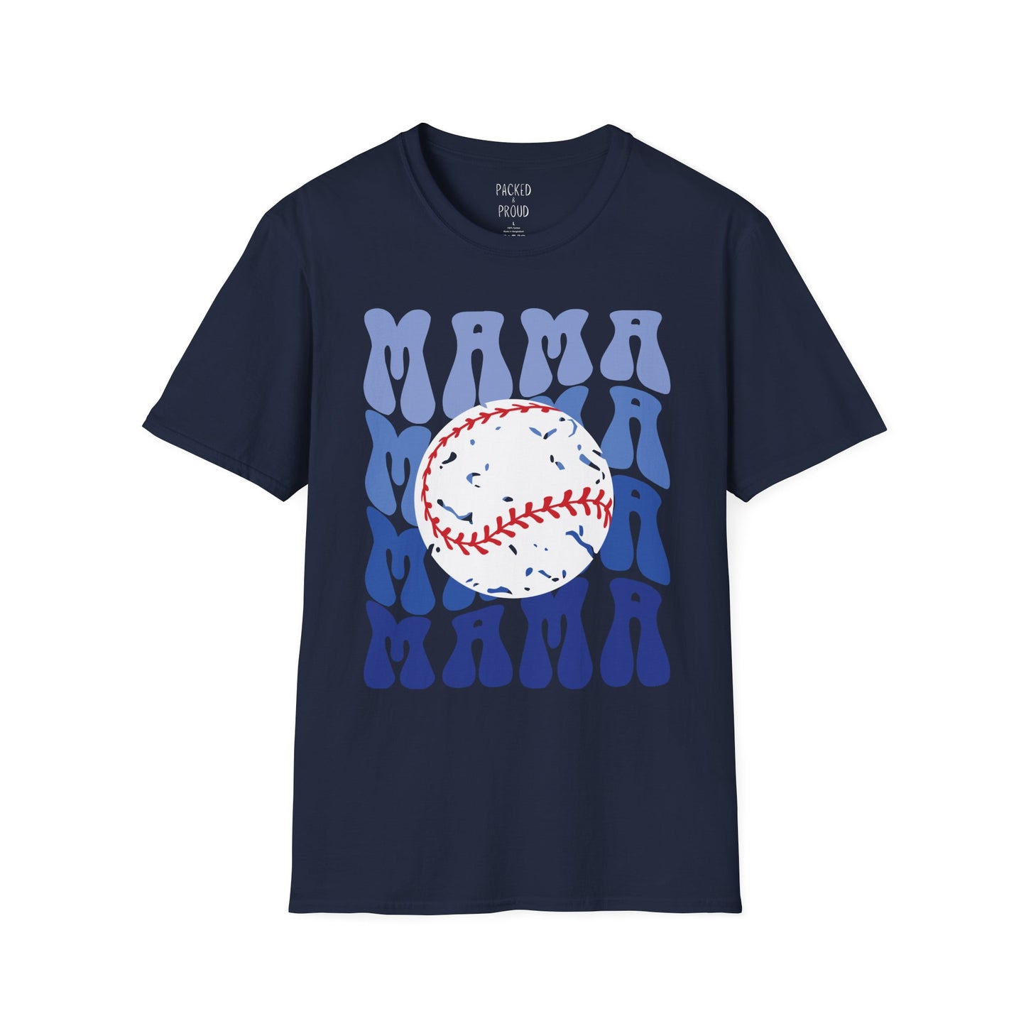 Baseball Blues Mama T-Shirt