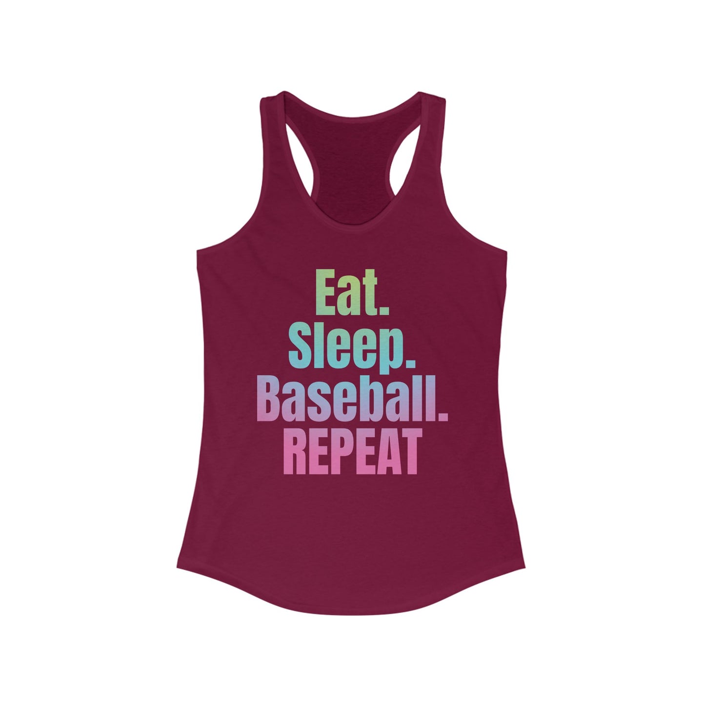 Nonstop Baseball Life Racerback Tank