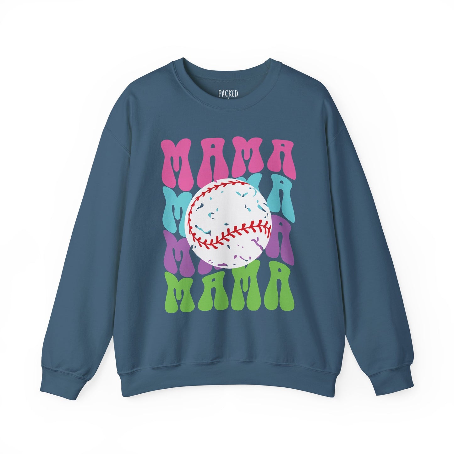 Color Me Baseball Mama Crewneck Sweatshirt