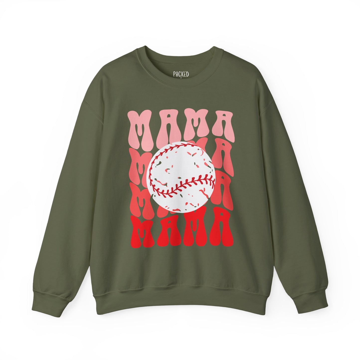 Red, Retro & Ready Mama Crewneck Sweatshirt