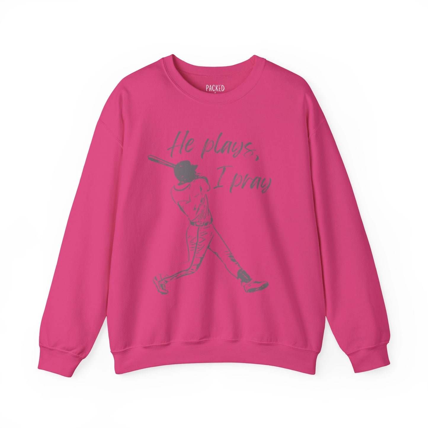 He Plays, I Pray Crew Neck Sweatshirt