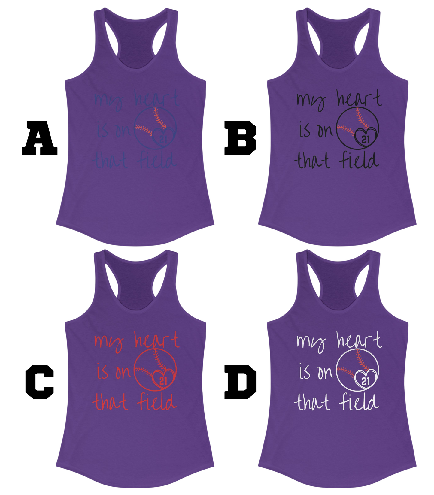 Where My Heart Plays Racerback Tank
