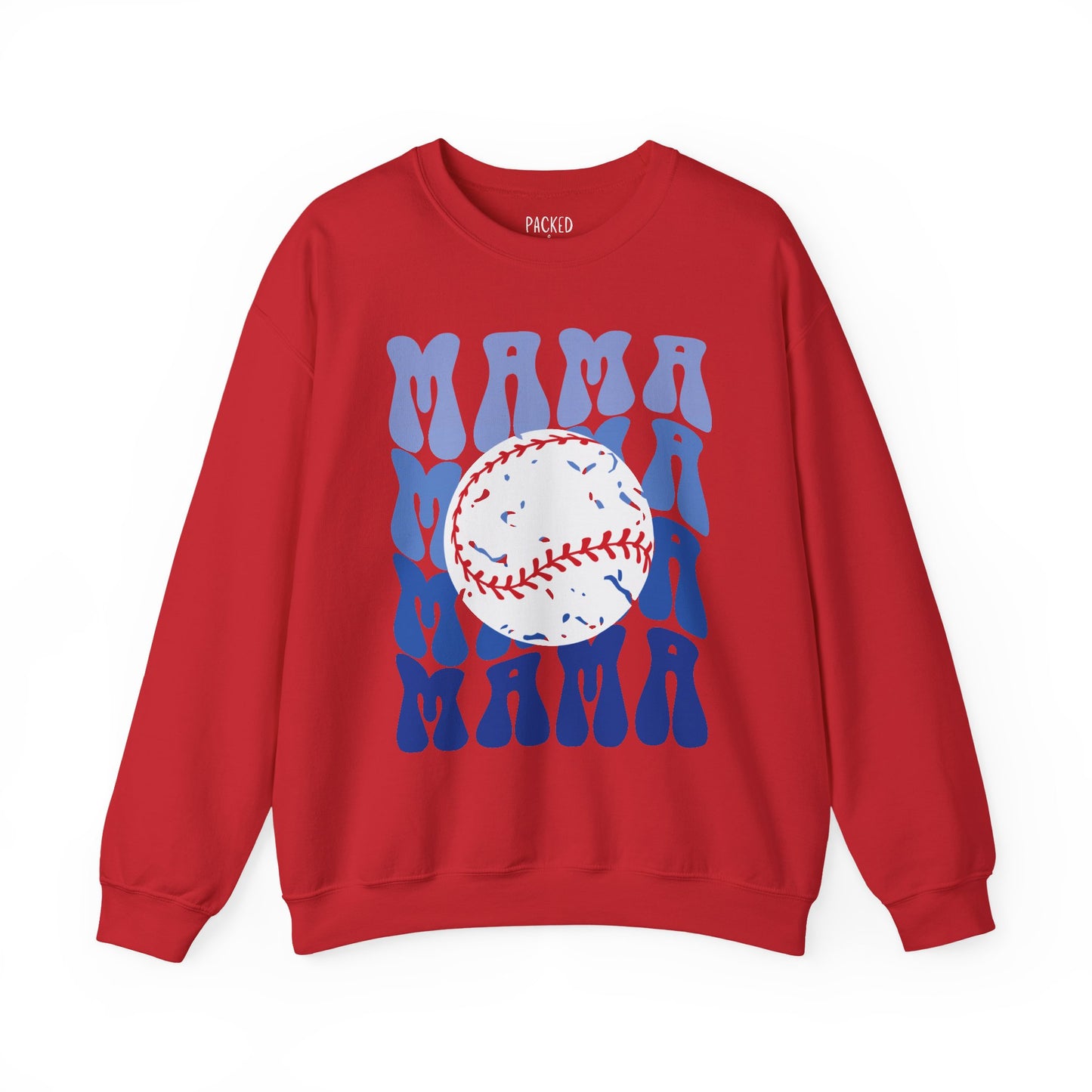Baseball Blues Mama Crewneck Sweatshirt