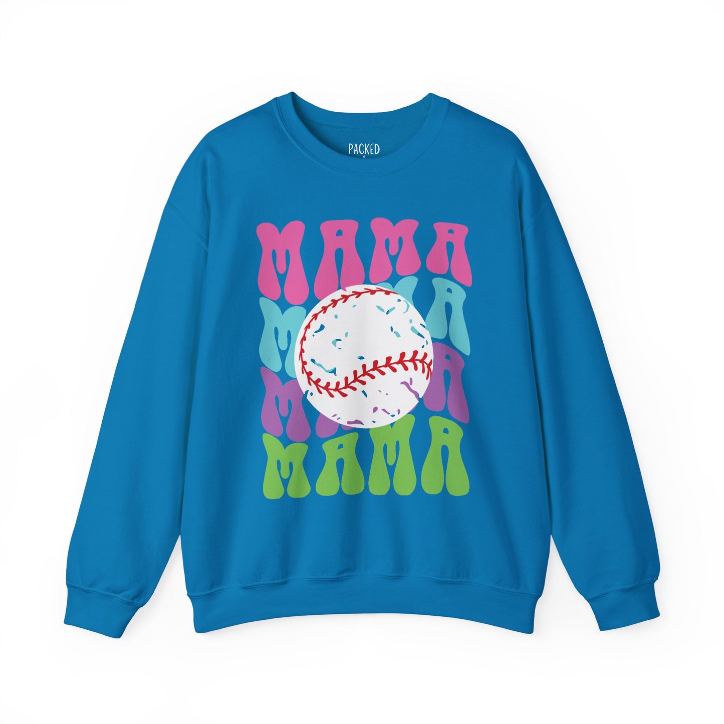 Color Me Baseball Mama Crewneck Sweatshirt