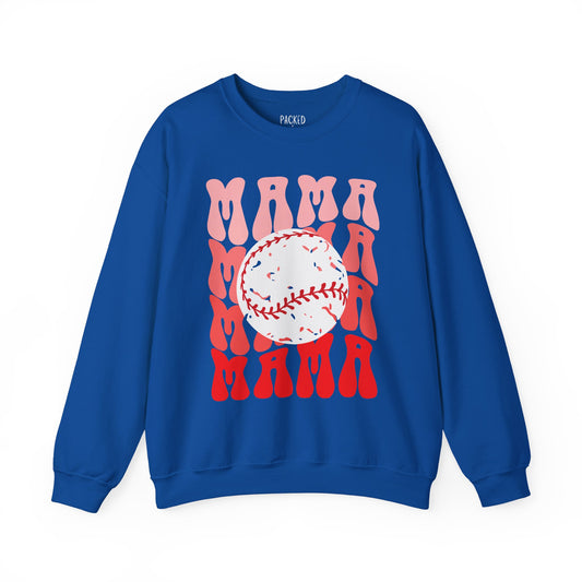 Red, Retro & Ready Mama Crewneck Sweatshirt