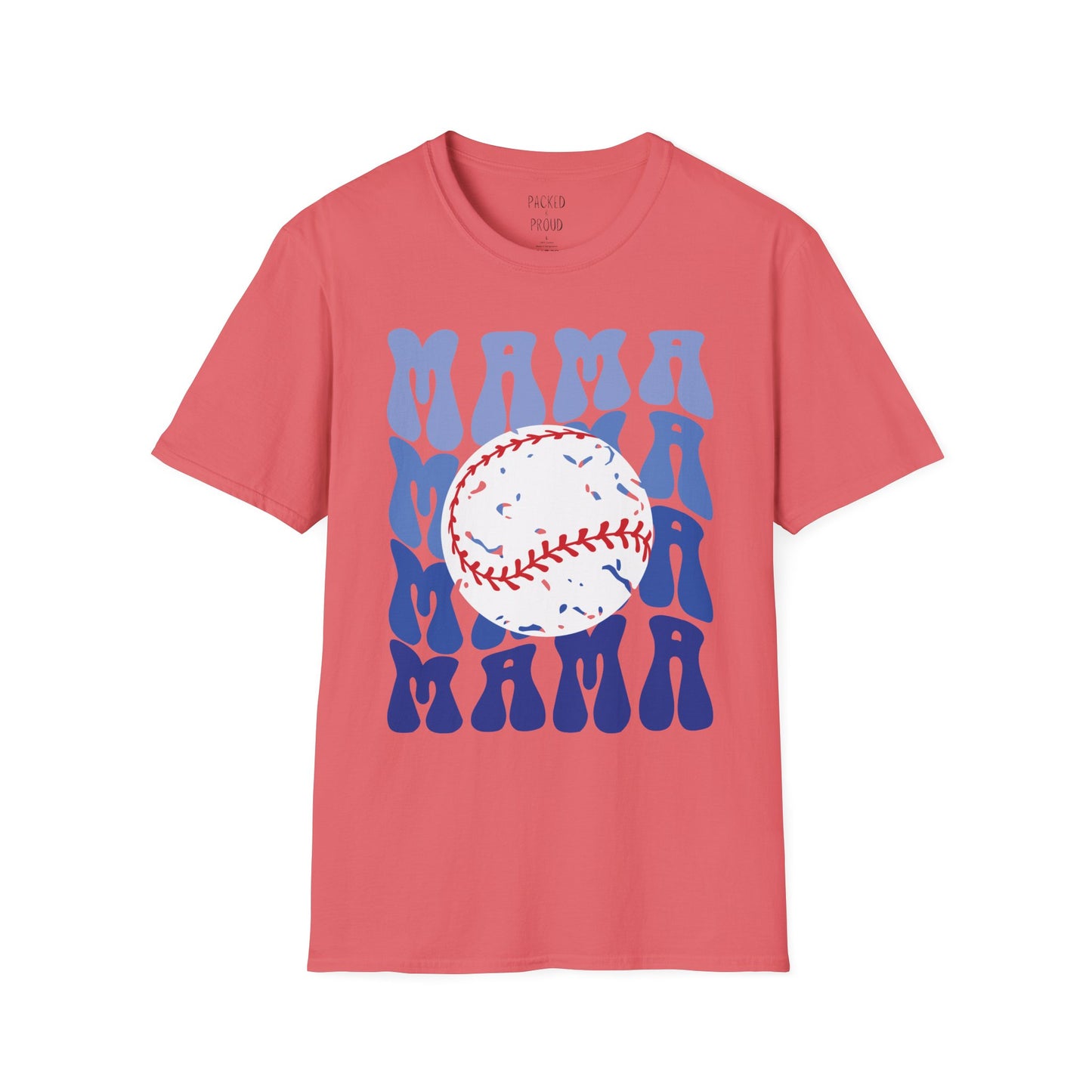 Baseball Blues Mama T-Shirt