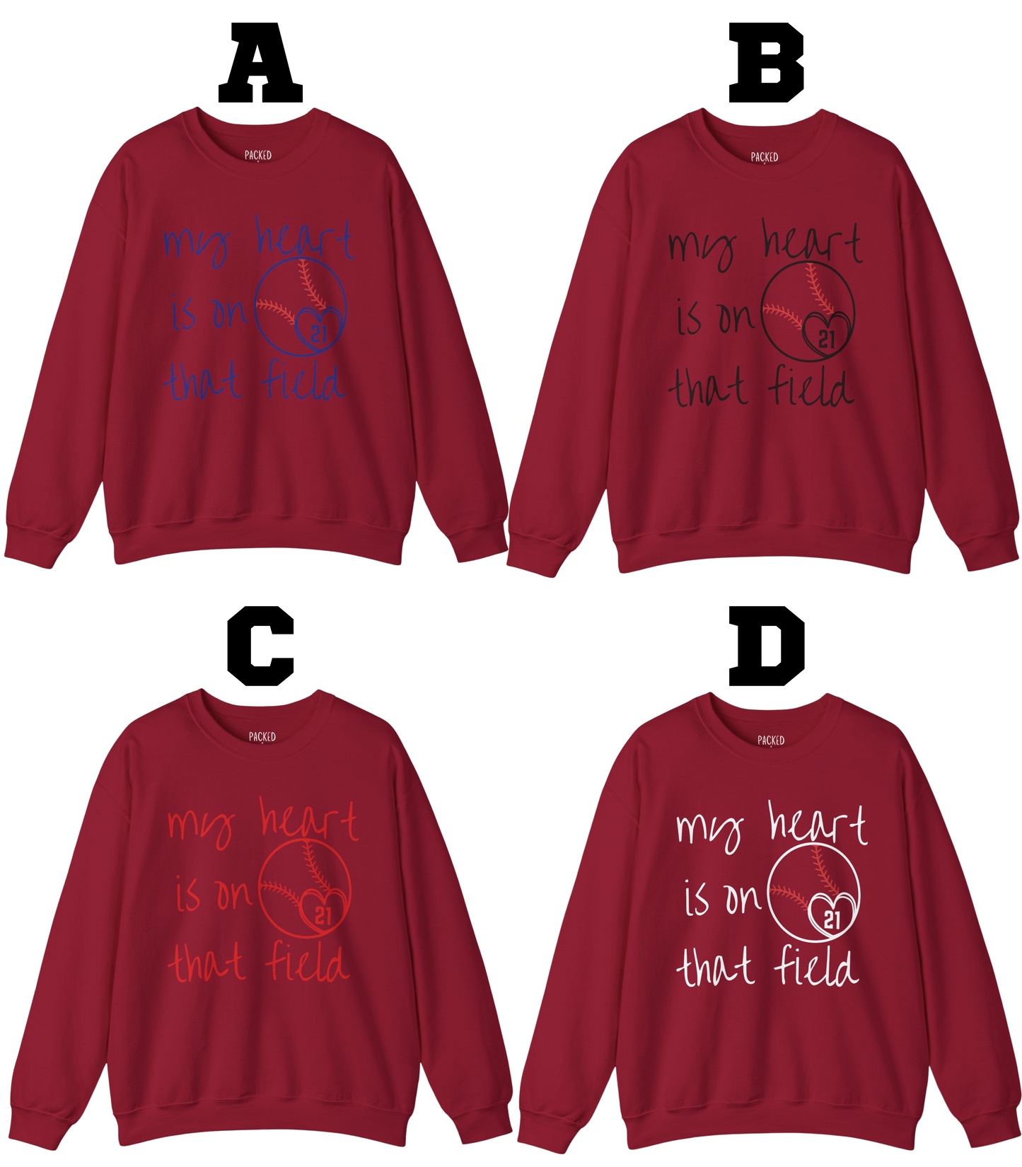 Where My Heart Plays Crewneck Sweatshirt