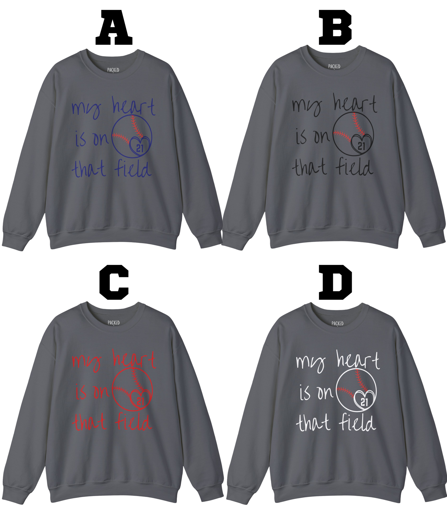Where My Heart Plays Crewneck Sweatshirt