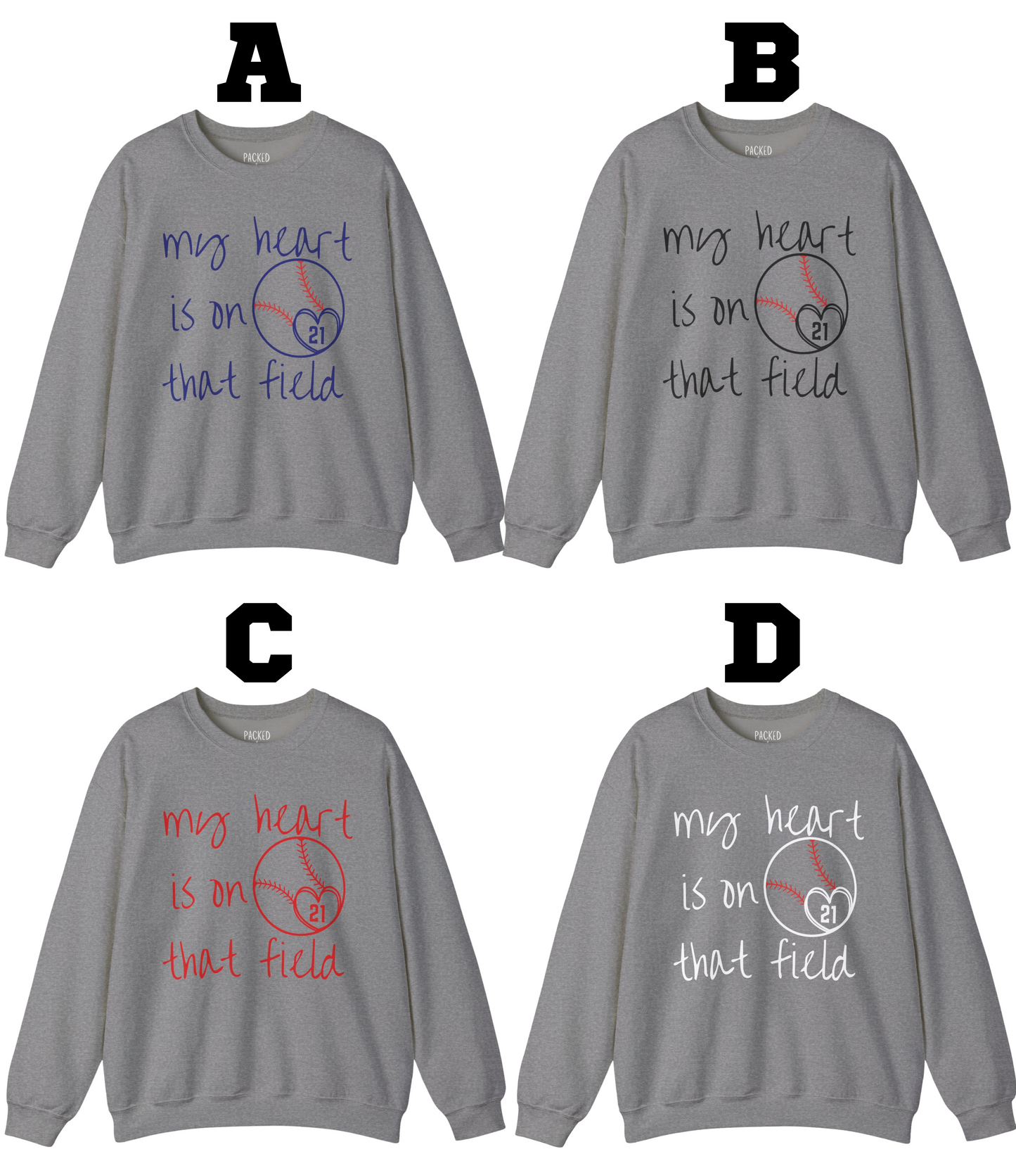 Where My Heart Plays Crewneck Sweatshirt