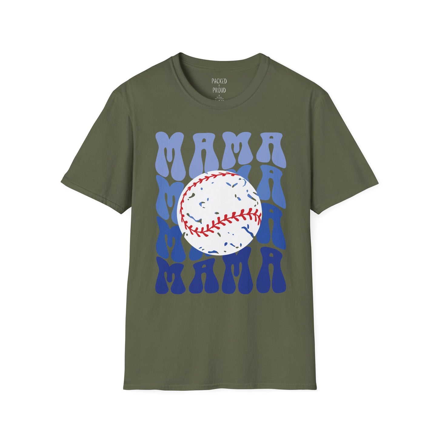 Baseball Blues Mama T-Shirt