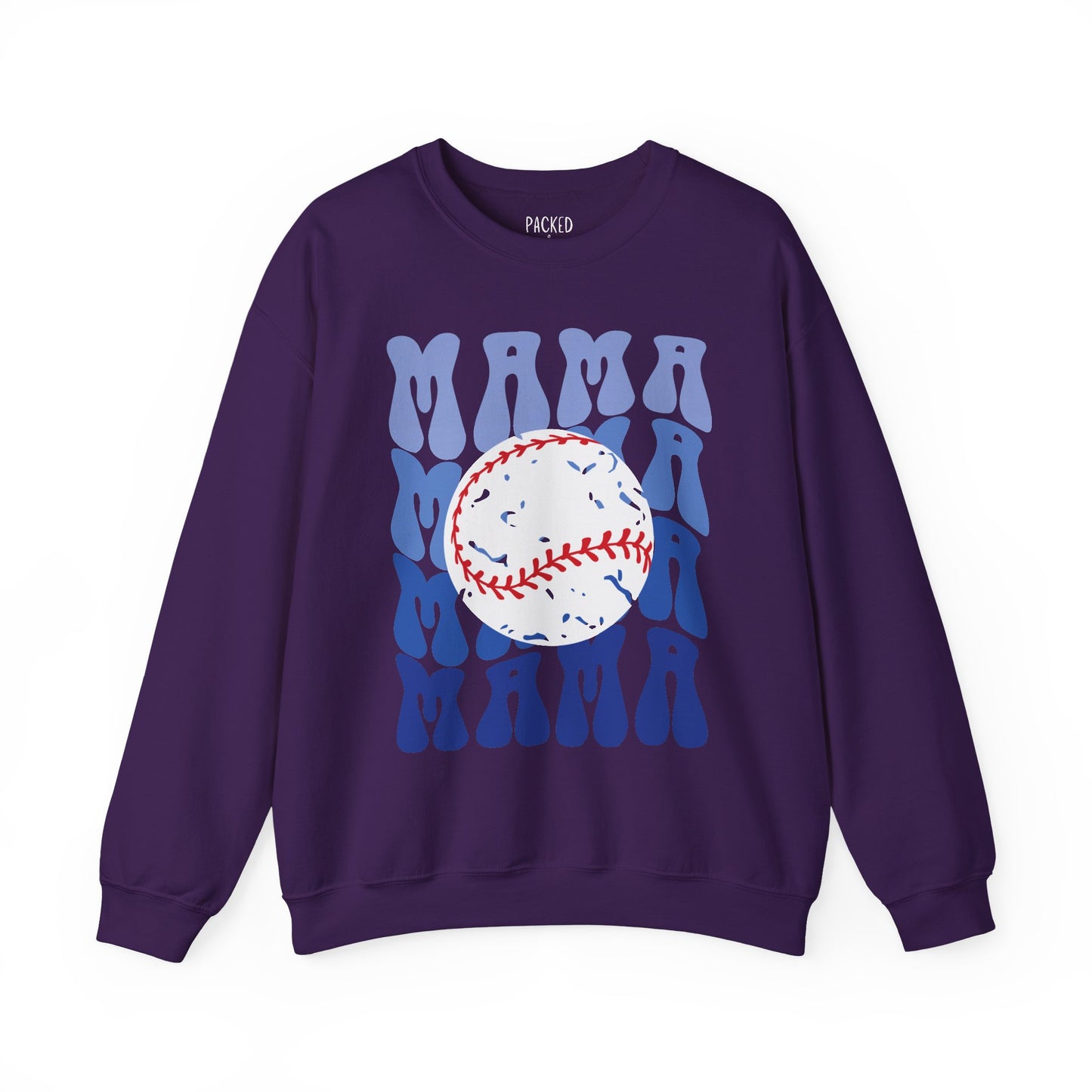 Baseball Blues Mama Crewneck Sweatshirt