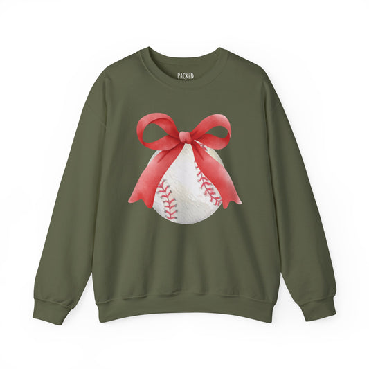 Bows to Baseball Crewneck Sweatshirt