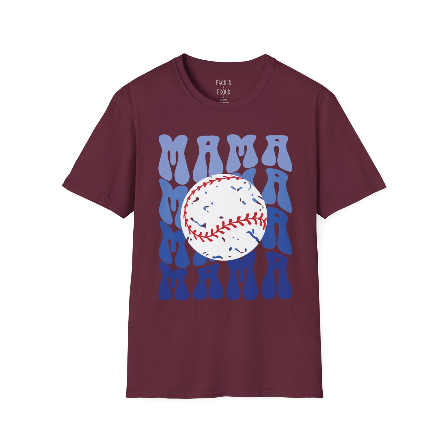 Baseball Blues Mama T-Shirt