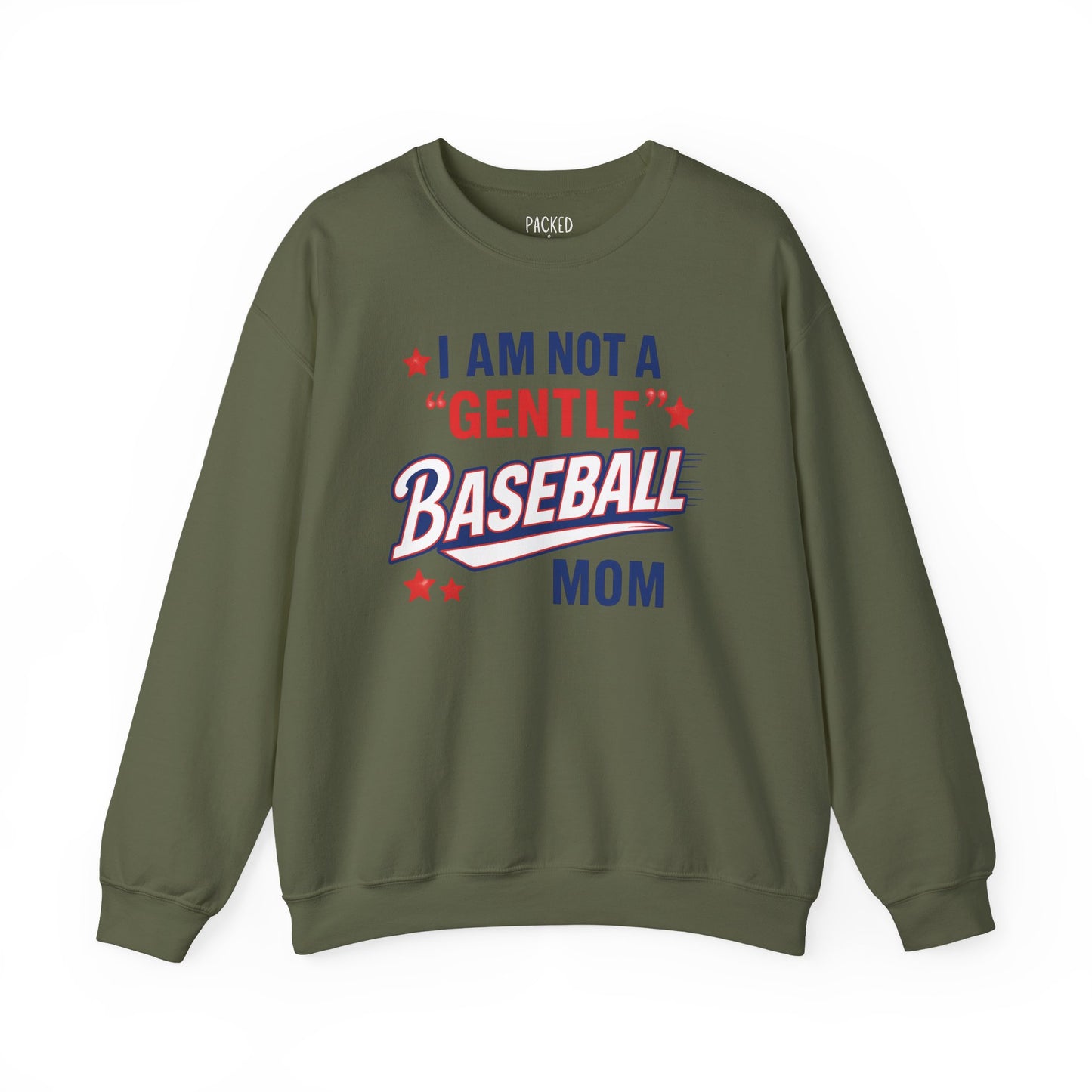 Not a Gentle Baseball Mom Crewneck Sweatshirt