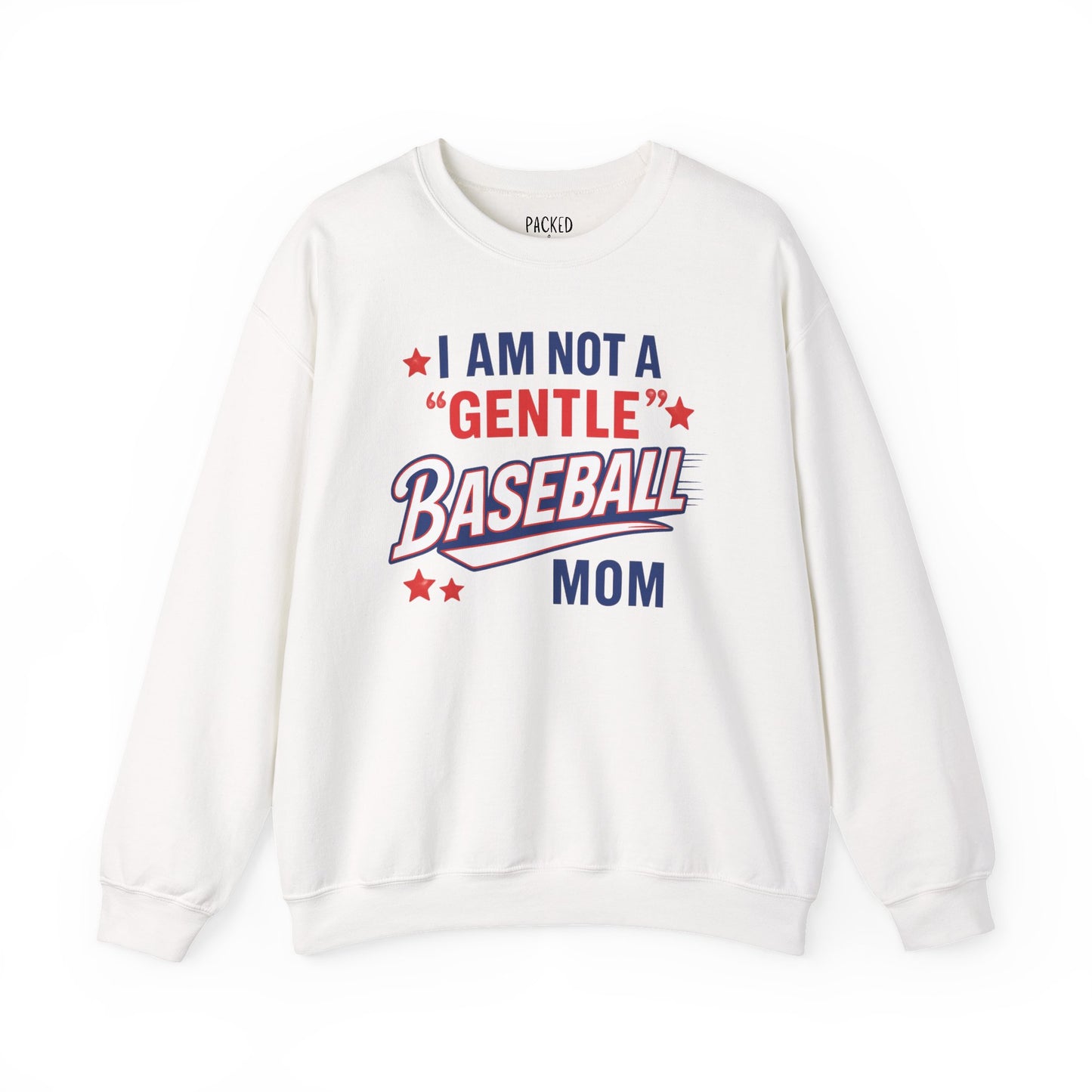 Not a Gentle Baseball Mom Crewneck Sweatshirt