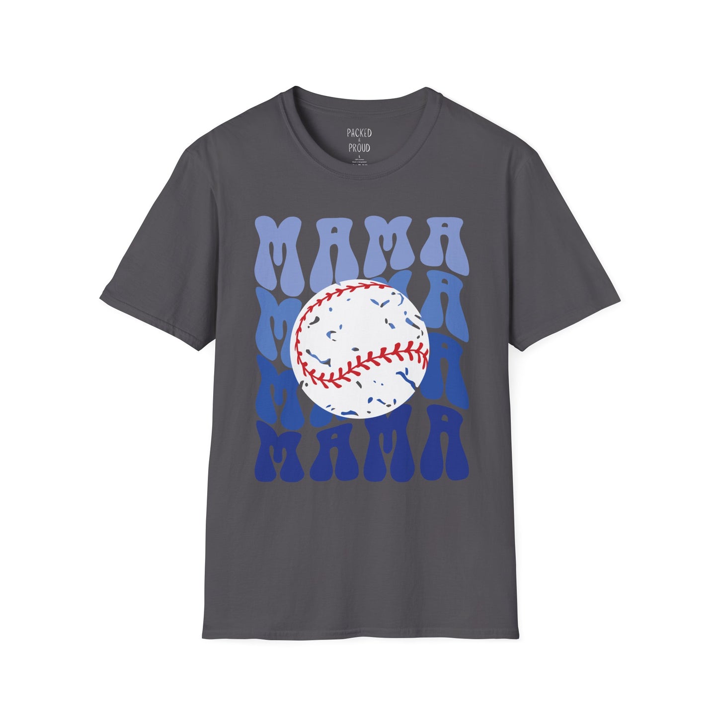 Baseball Blues Mama T-Shirt