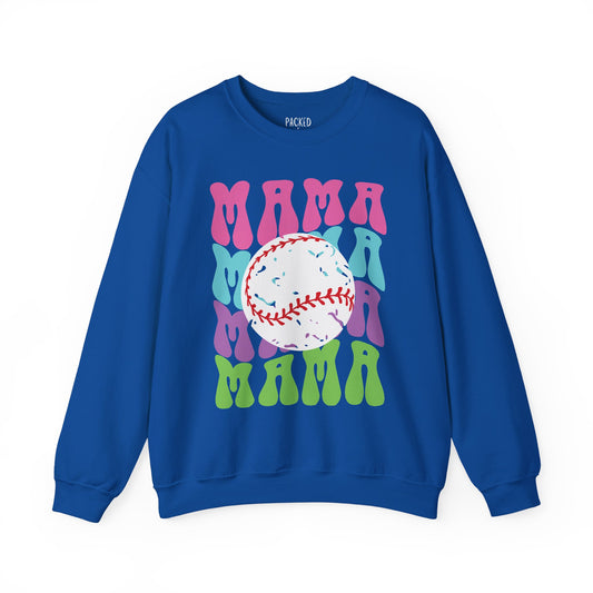 Color Me Baseball Mama Crewneck Sweatshirt