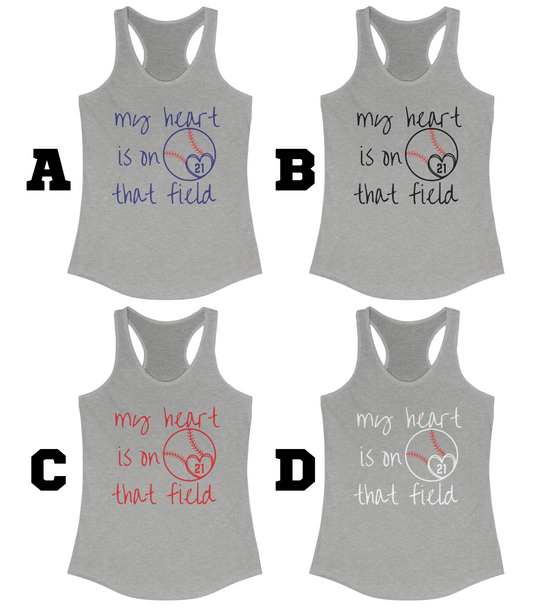 Where My Heart Plays Racerback Tank