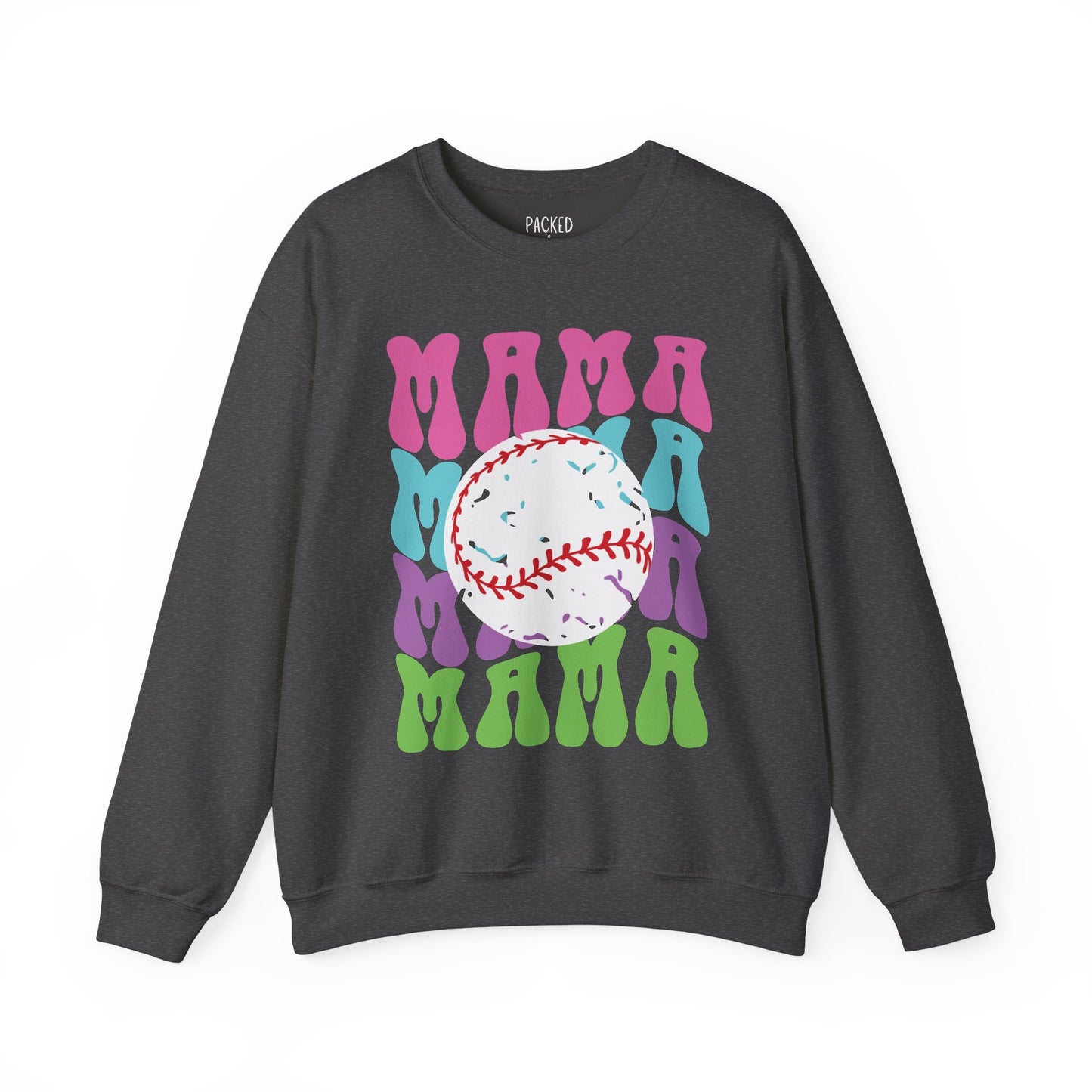Color Me Baseball Mama Crewneck Sweatshirt
