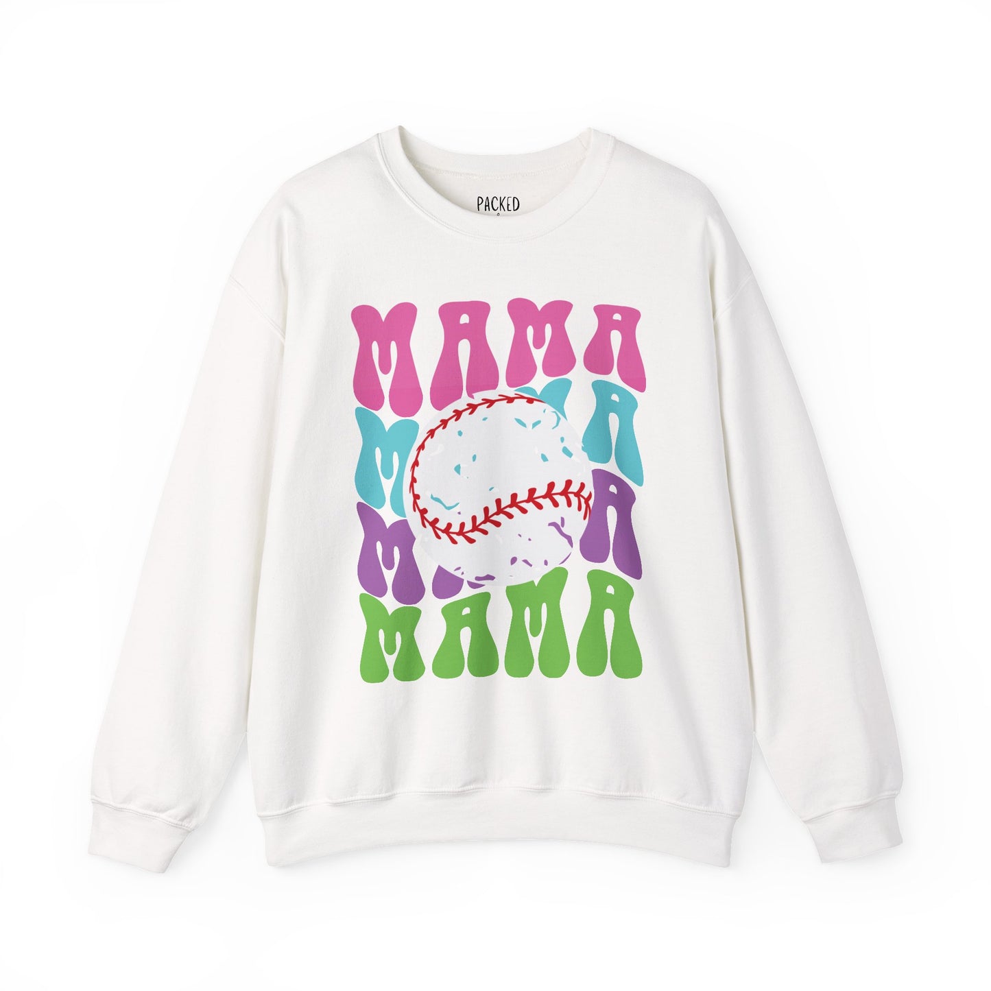 Color Me Baseball Mama Crewneck Sweatshirt