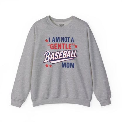 Not a Gentle Baseball Mom Crewneck Sweatshirt