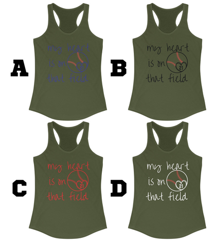 Where My Heart Plays Racerback Tank