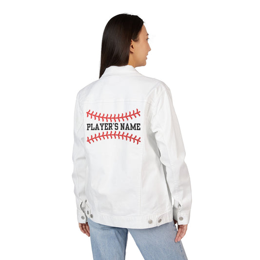 Personalized White Denim Jacket