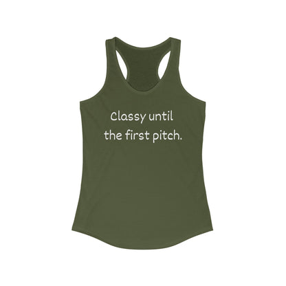 Baseball Mom Energy Racerback Tank