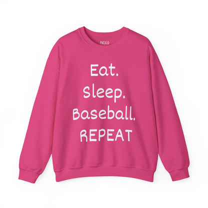 Eat. Sleep. Baseball. Repeat Crewneck Sweatshirt