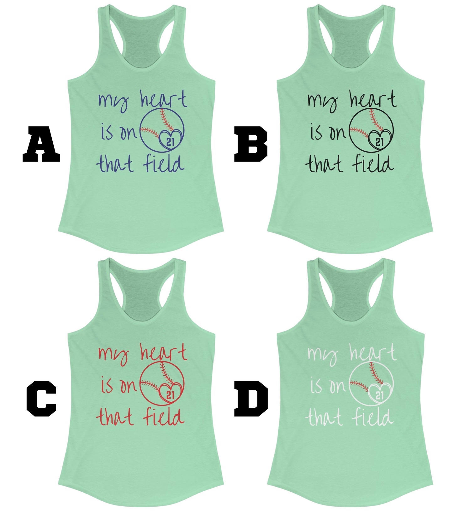 Where My Heart Plays Racerback Tank