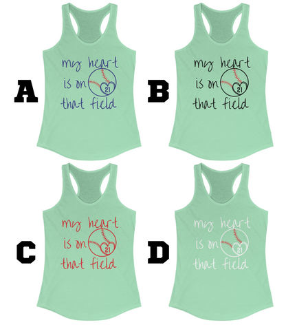 Where My Heart Plays Racerback Tank