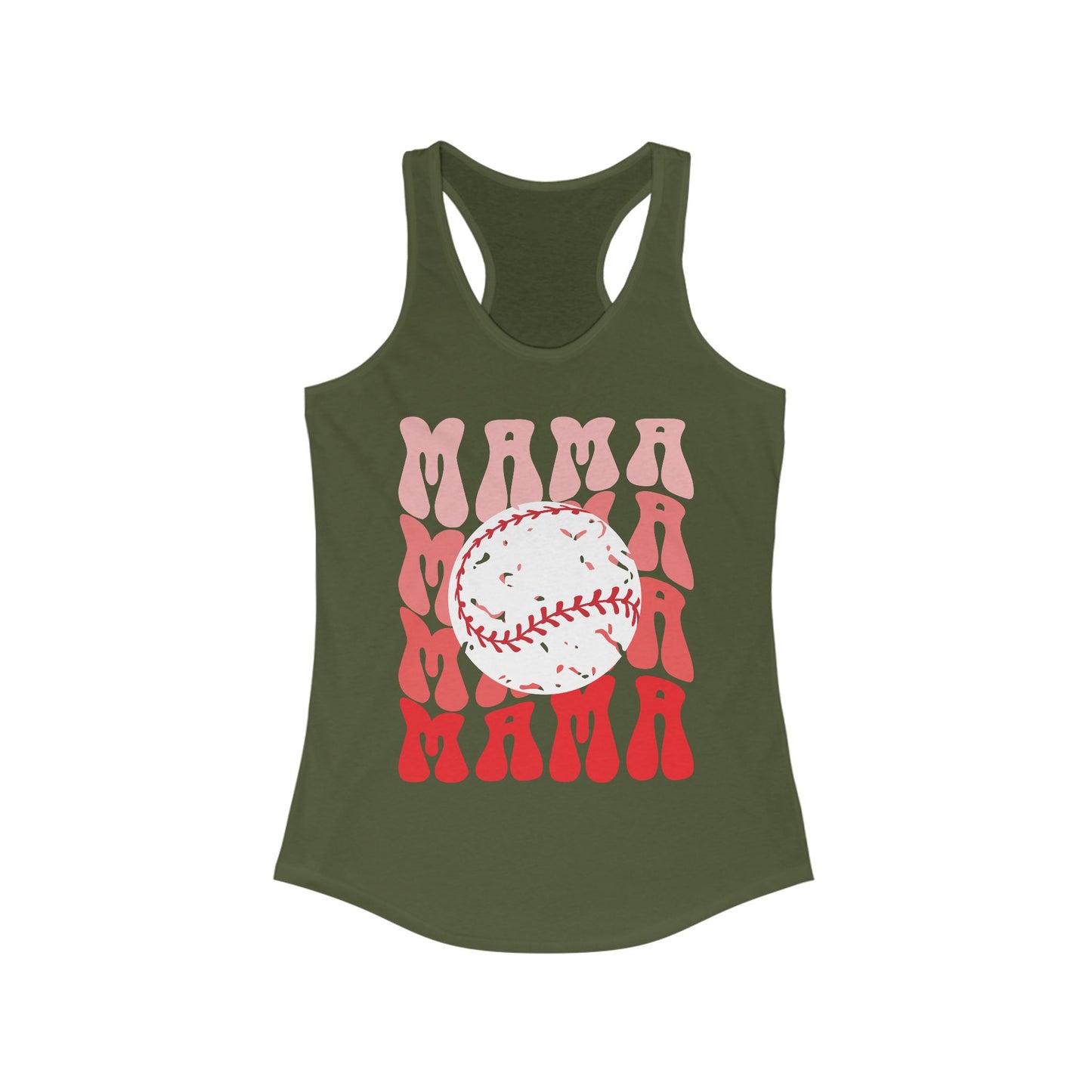 Red, Retro & Ready Mama Racerback Tank