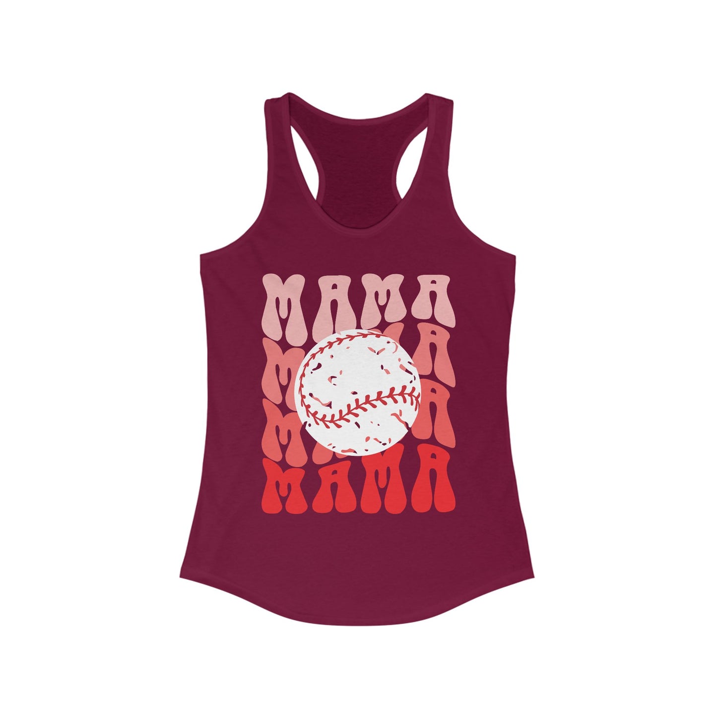 Red, Retro & Ready Mama Racerback Tank
