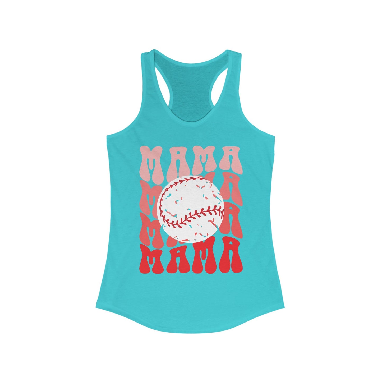 Red, Retro & Ready Mama Racerback Tank