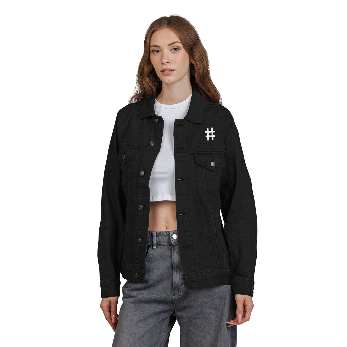 Personalized Black Denim Jacket