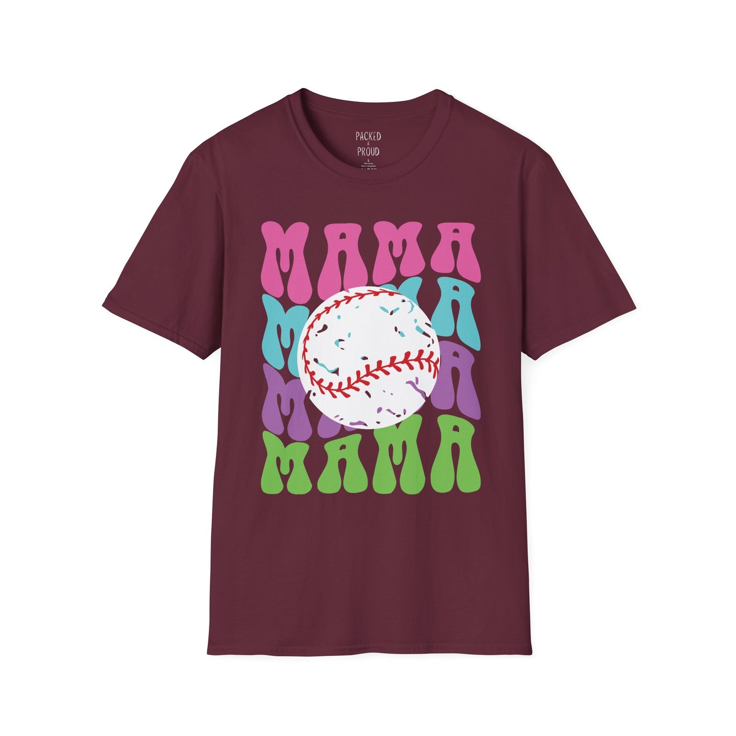Color Me Baseball Mama T-Shirt