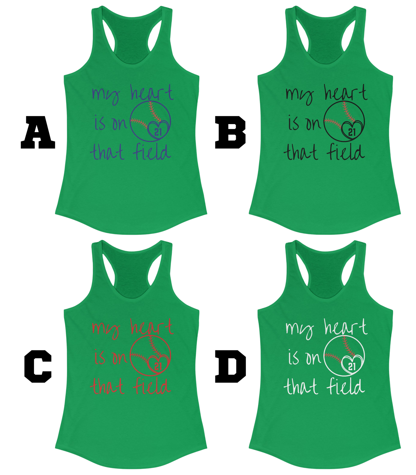 Where My Heart Plays Racerback Tank
