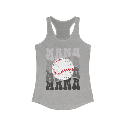 Blackout Baseball Mama Racerback Tank