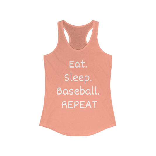 Eat. Sleep. Baseball. Repeat Racerback Tank